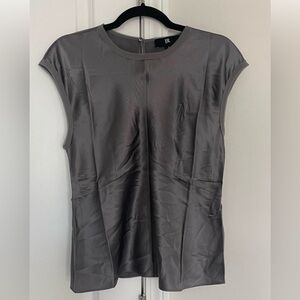 Banana Republic Charcoal Silk Blouse